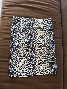 bebe Leopard Print Pencil Skirt - Beige & Black